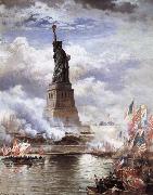 Moran, Edward Statue of liberty in United States oil painting reproduction
